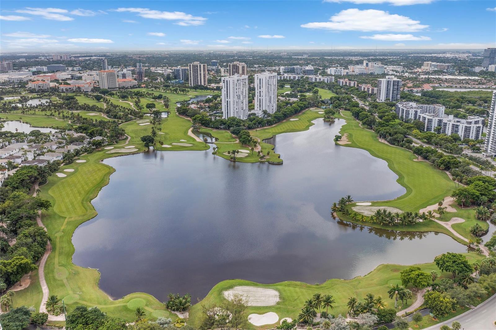 Photo of 20185 Country Club  #901, Aventura, Florida, 33180 - Drone overlooking Westerly views
