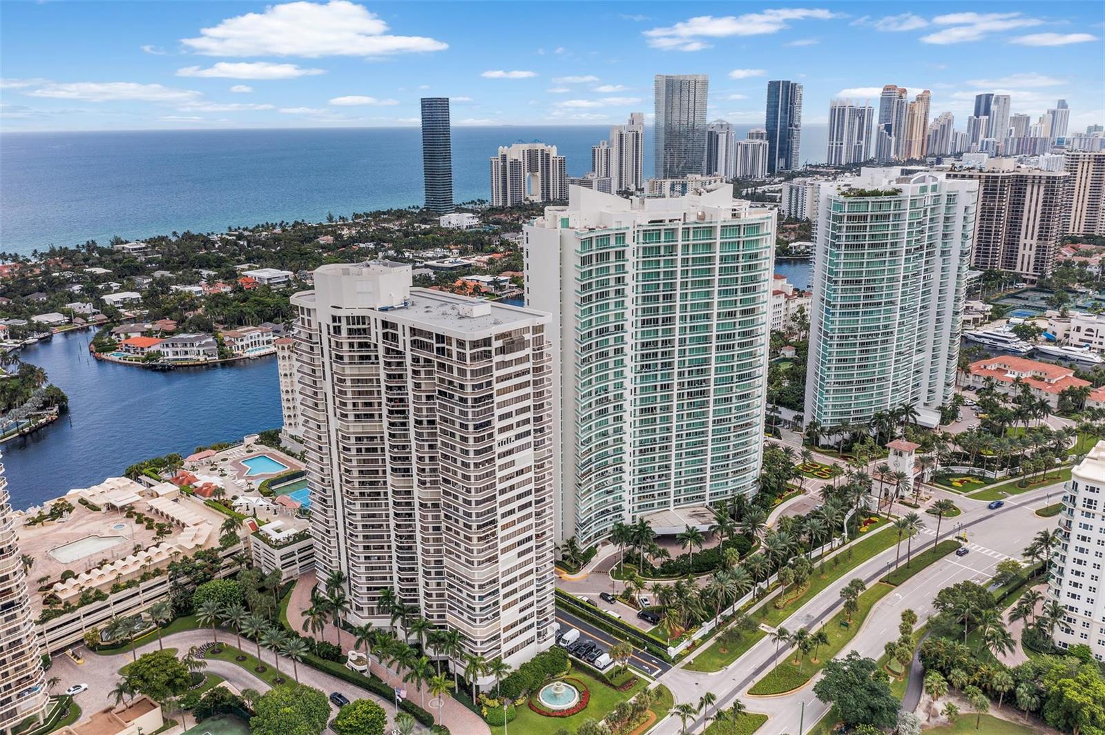 Photo of 20185 Country Club  #901, Aventura, Florida, 33180 - Drone skyline views
