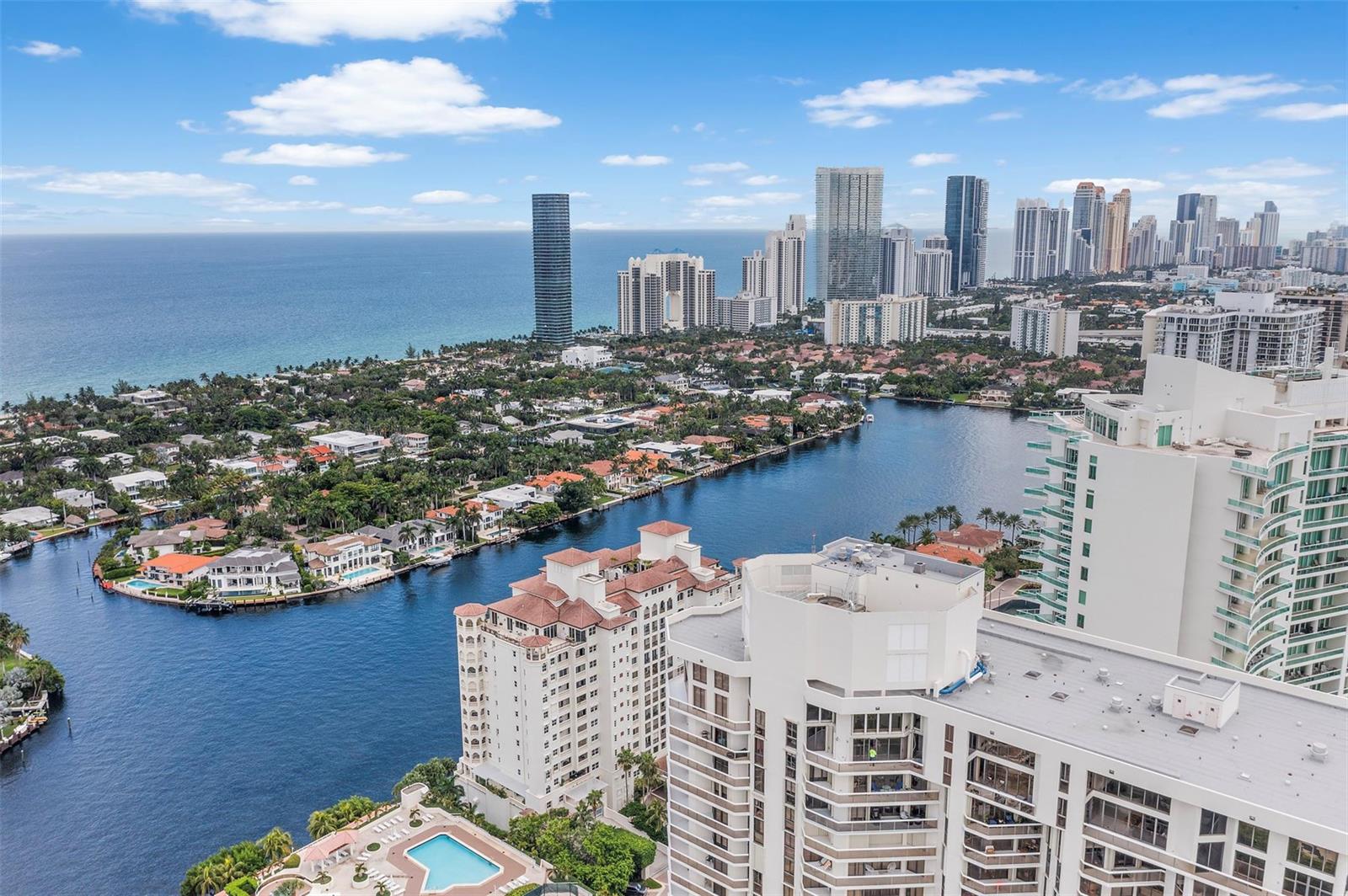 Photo of 20185 Country Club  #901, Aventura, Florida, 33180 - Drone views looking Southeast