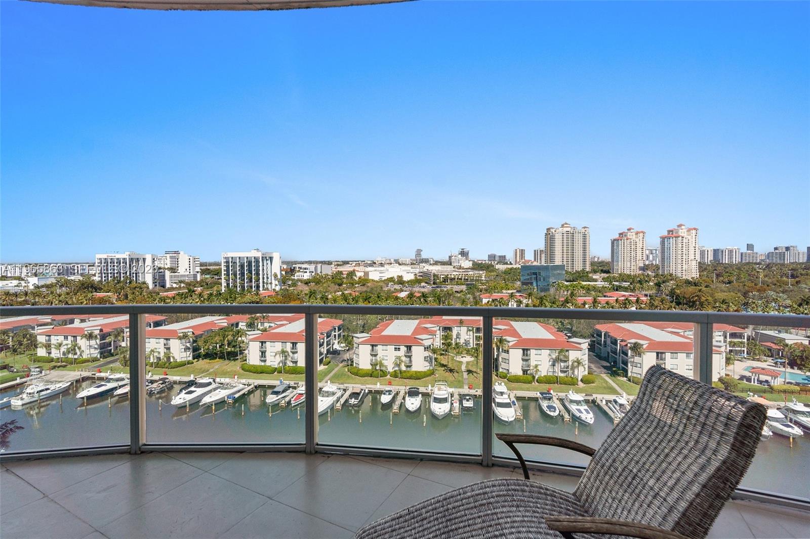 Photo of 3029 188th St #1019, Aventura, Florida, 33180 - Private balcony with great water and city views