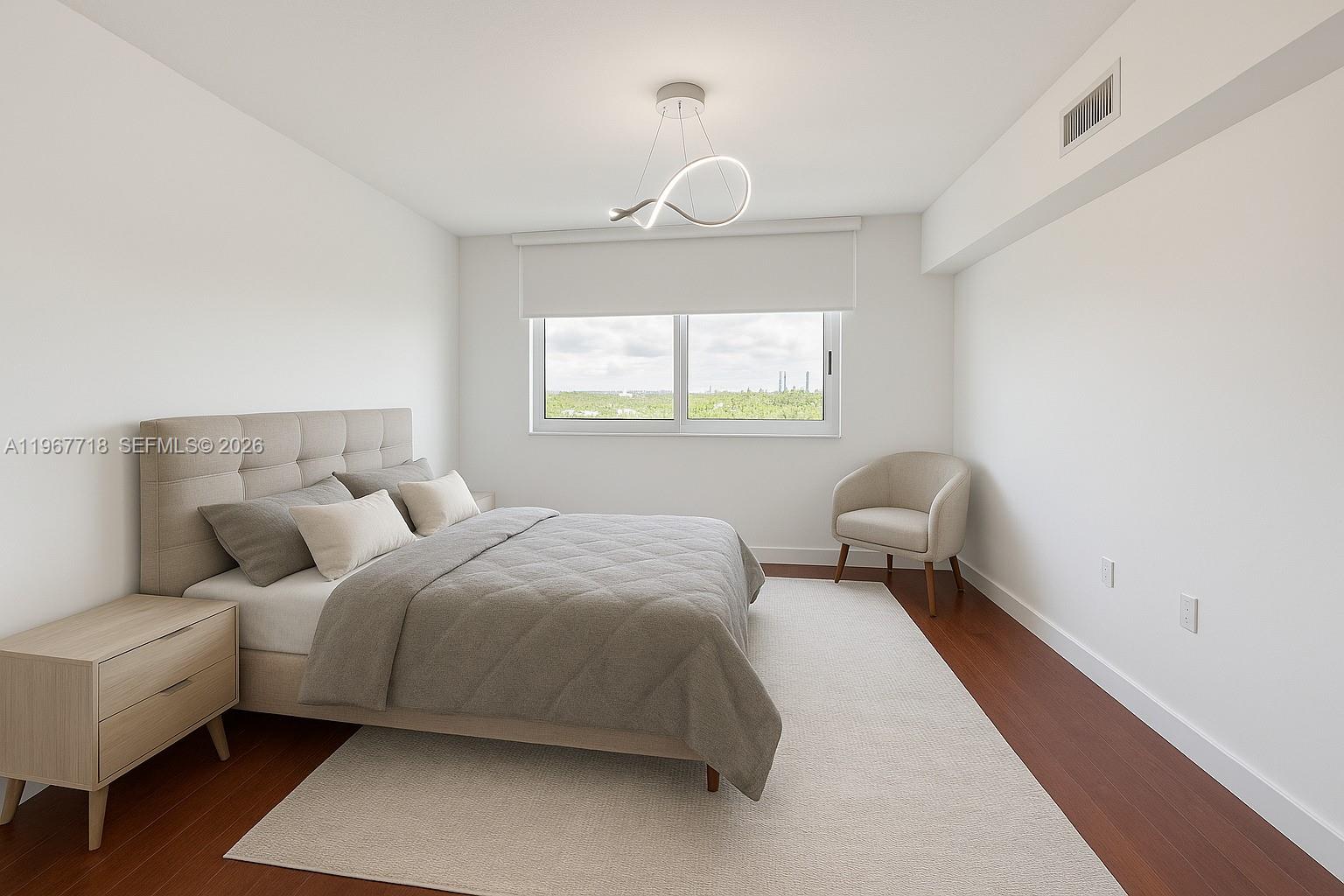 Photo of 1745 Hallandale Beach Blvd #501W, Hallandale Beach, Florida, 33009 - Staged Master Bedroom