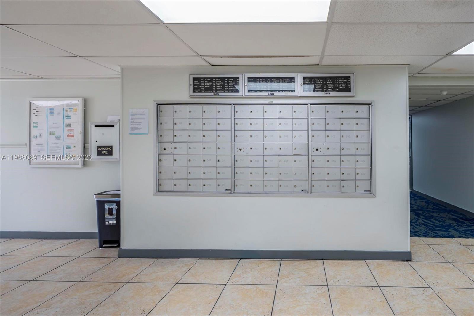 Photo of 801 Three Islands Blvd #111, Hallandale Beach, Florida, 33009 - Mailboxes in the Lobby