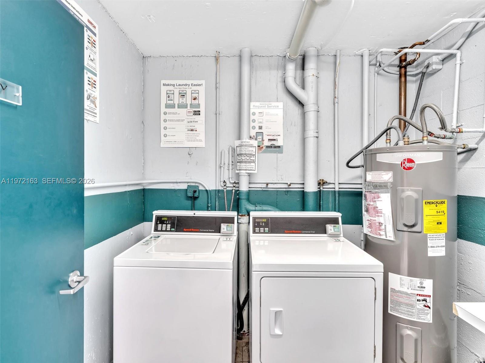 Photo of 1500 Ocean Dr  #10A, Hollywood, Florida, 33019 - Clean laundry room on every floor as well as a storage space for your private use.