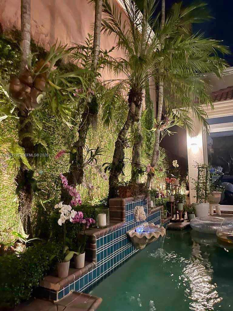 Photo of 20815 37th Ct (20815), Aventura, Florida, 33180 - Courtyard, waterfall and pool area