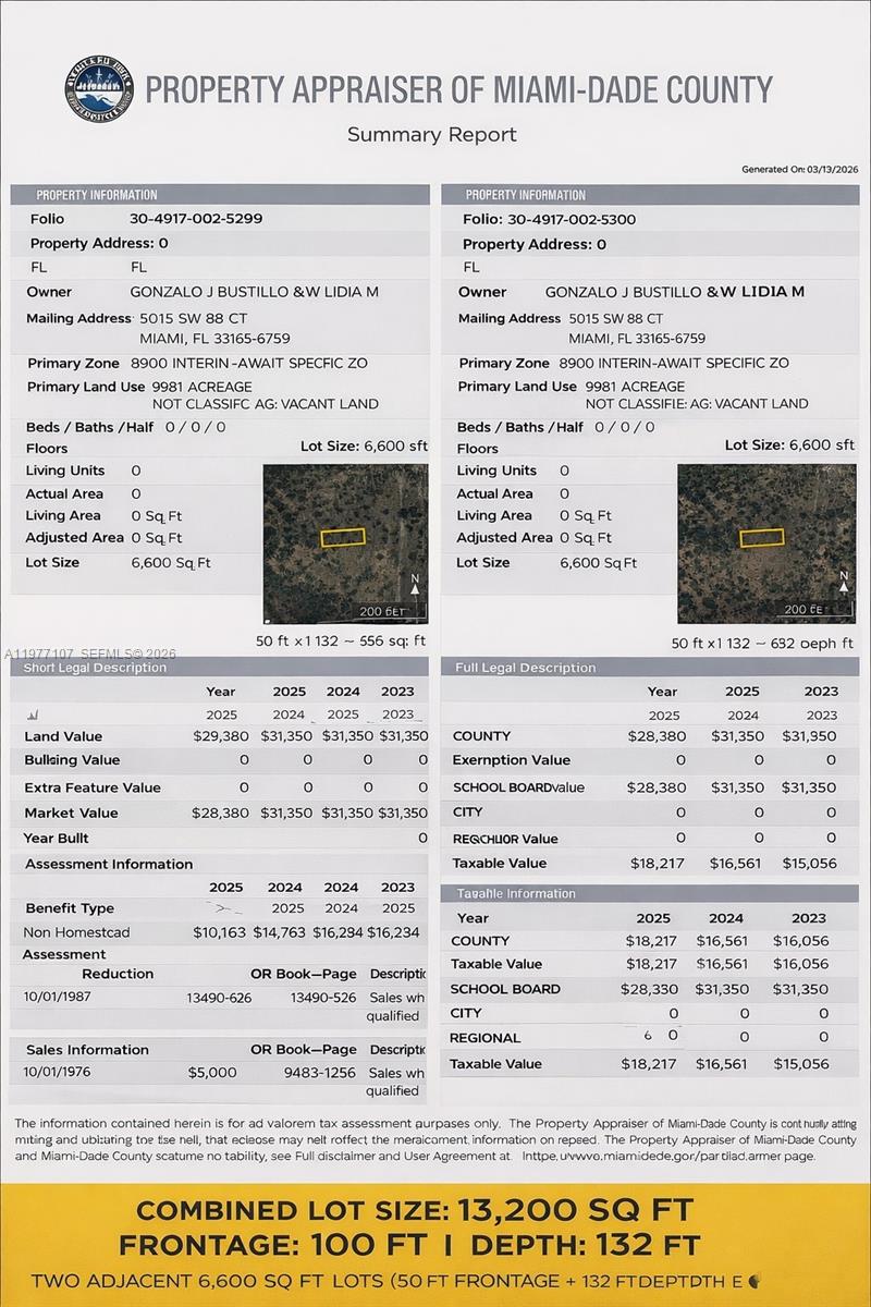 See details / sq. ft. $ 2026-03-13 0 Photo