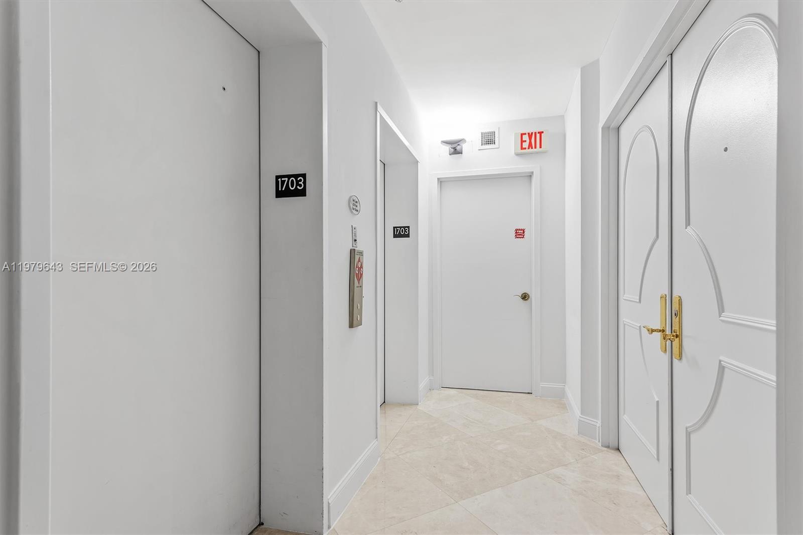 Photo of 19111 Collins Ave #1703, Sunny Isles Beach, Florida, 33160 - Private entrance to the unit