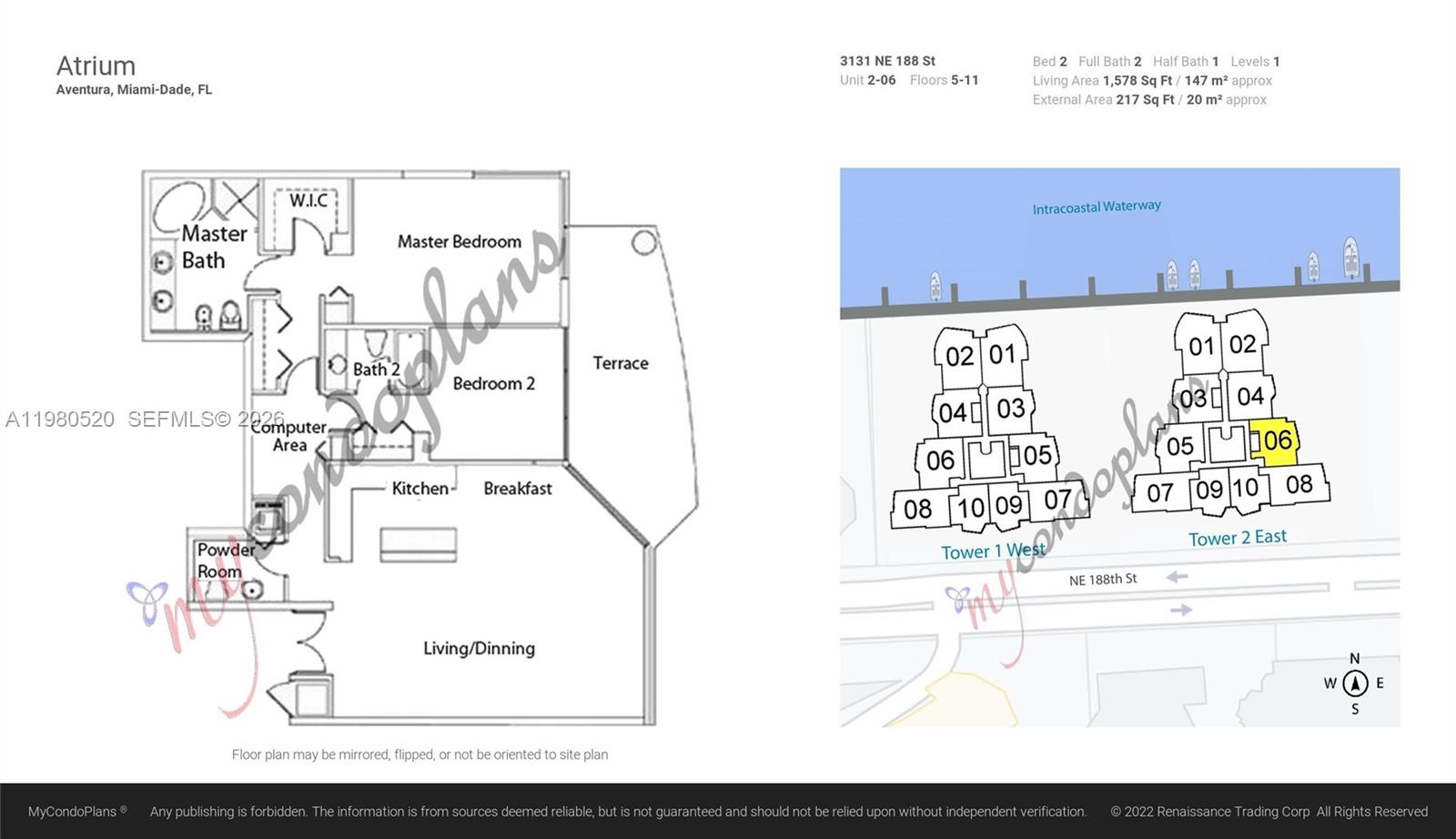 Photo of 3131 188th St  #2-606, Aventura, Florida, 33180 - 