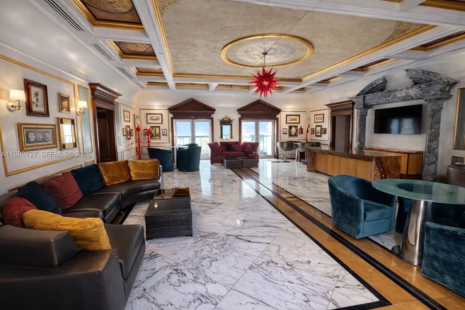 Photo of 250 Sunny Isles Blvd  #TH-407, Sunny Isles Beach, Florida, 33160 - Party Room - Digitally Enhanced