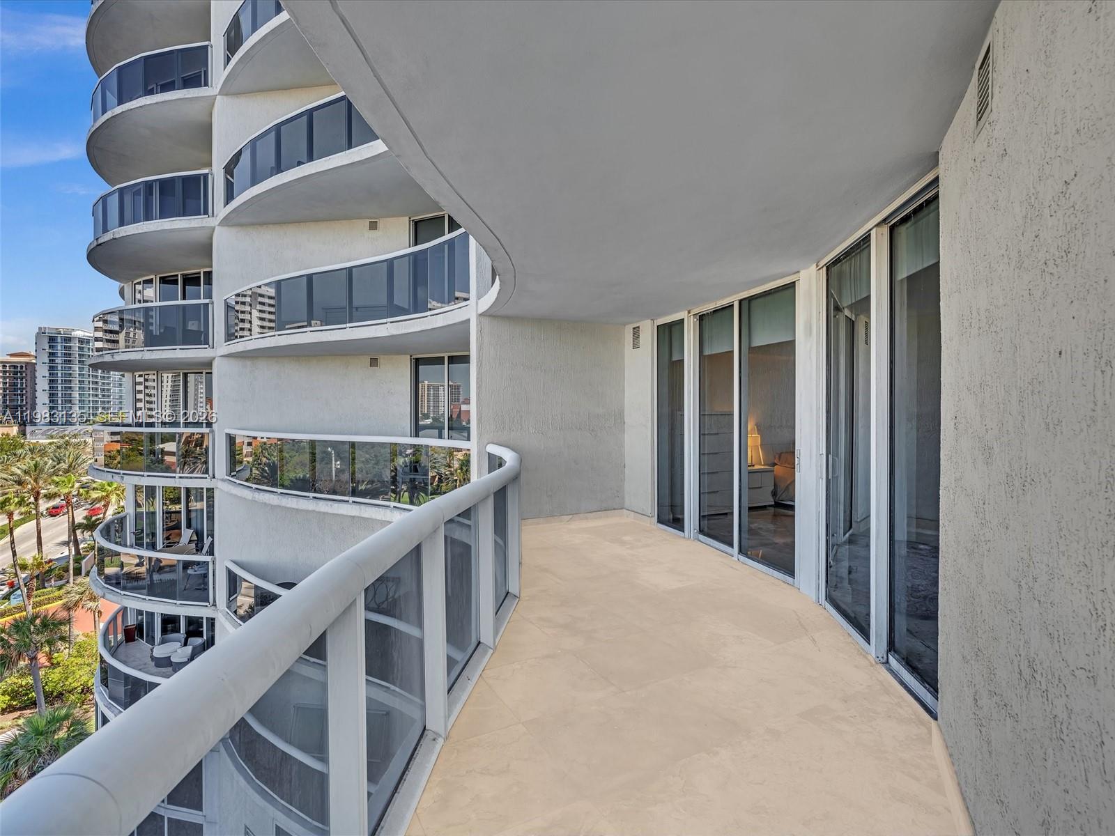 Photo of 17201 Collins Ave  #704, Sunny Isles Beach, Florida, 33160 - Collins Ave Balcony