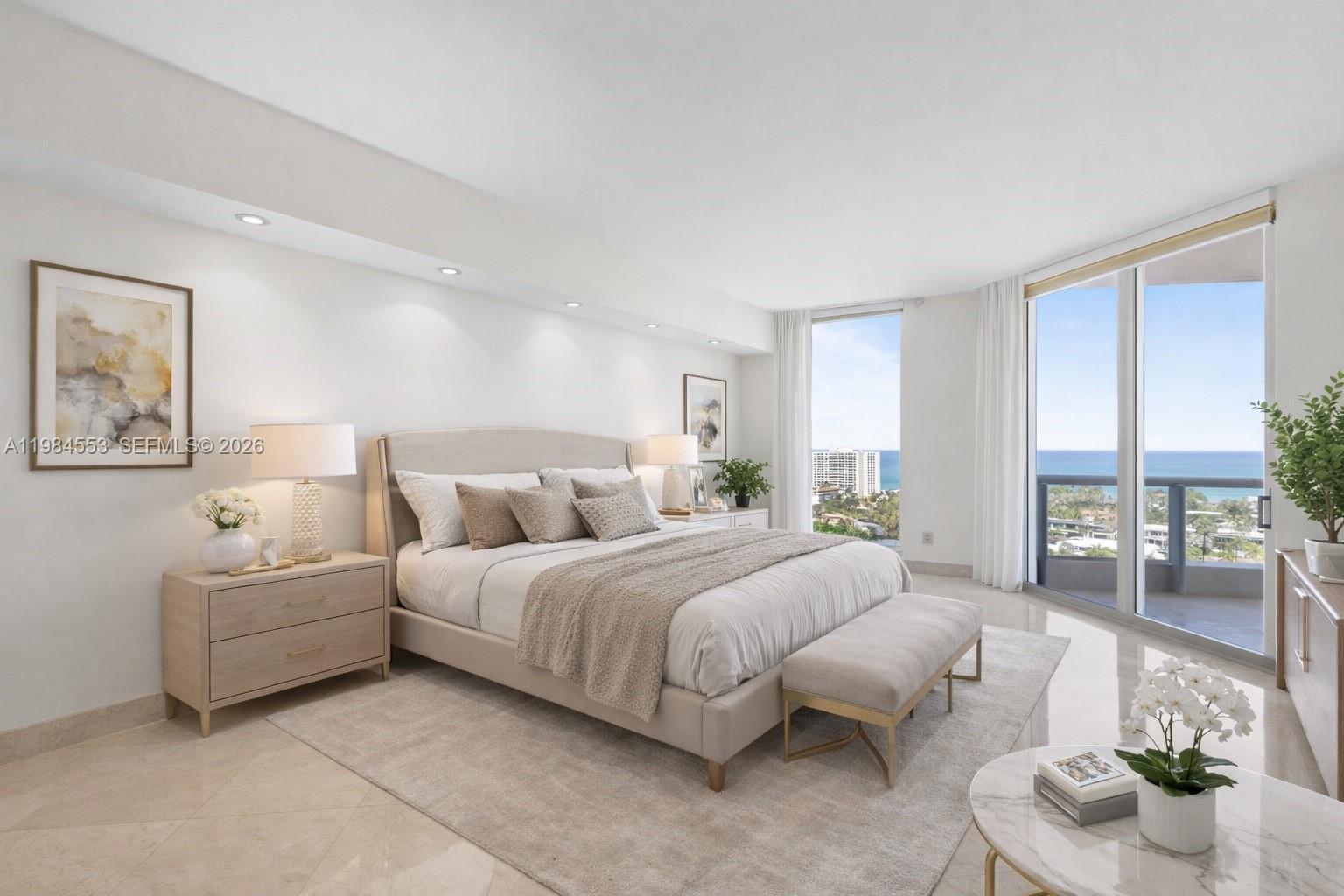 Photo of 21200 Point Pl  #1901, Aventura, Florida, 33180 - This image has been virtually staged to showcase how the space can look with modern furniture