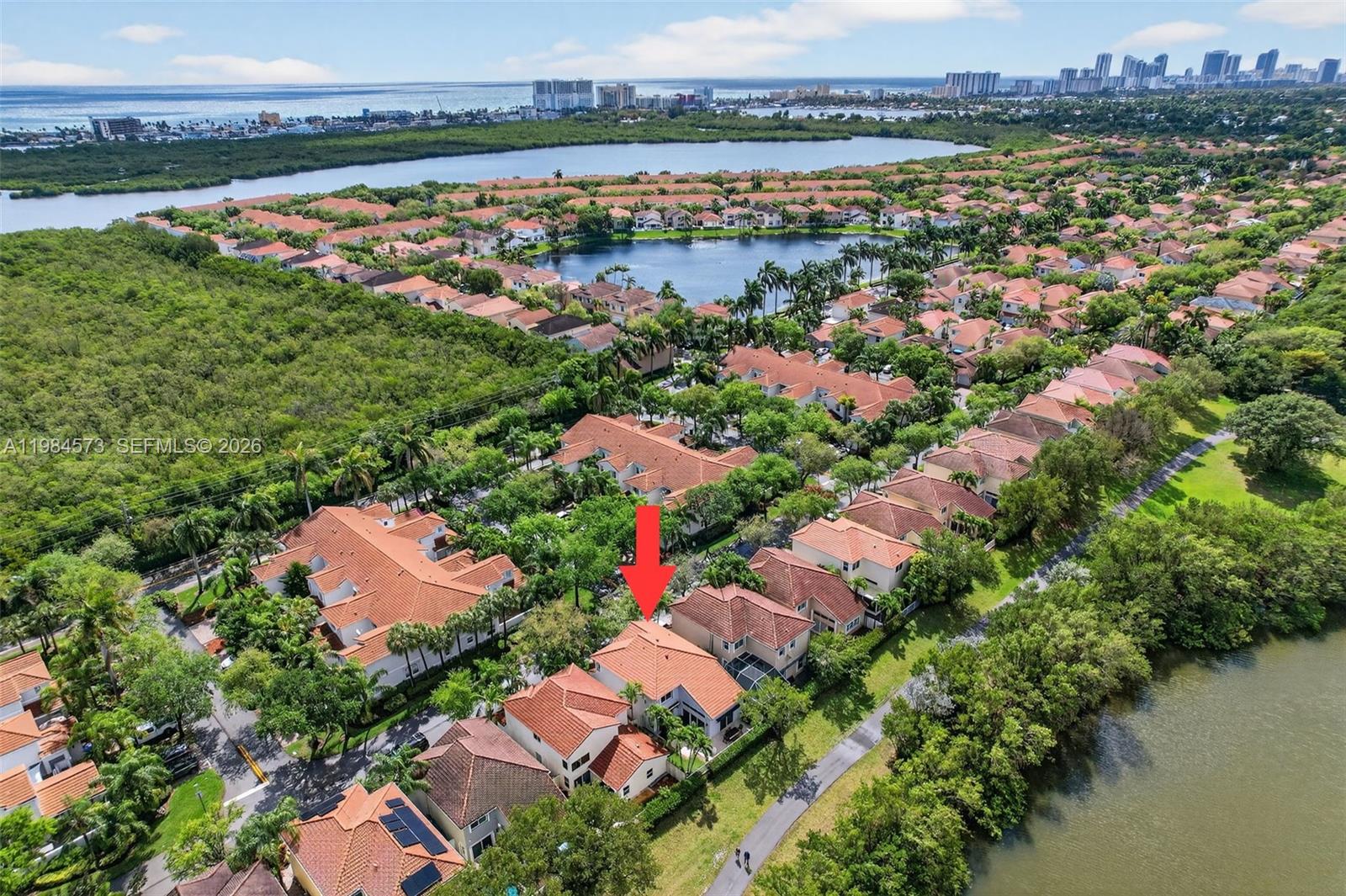 Photo of 1860 Sweetbay Way  (1860), Hollywood, Florida, 33019 - Direct access form your yard to the walking path around the lake