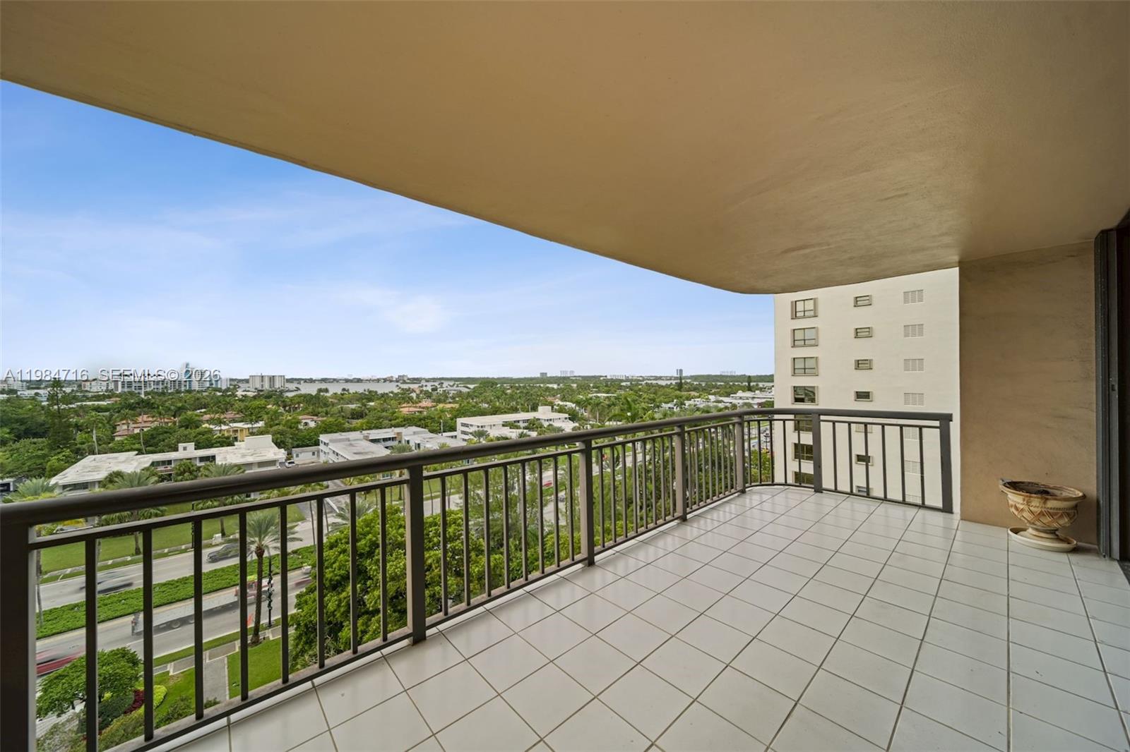 Photo of 10175 Collins Ave  #807, Bal Harbour, Florida, 33154 - West View from oversized balcony