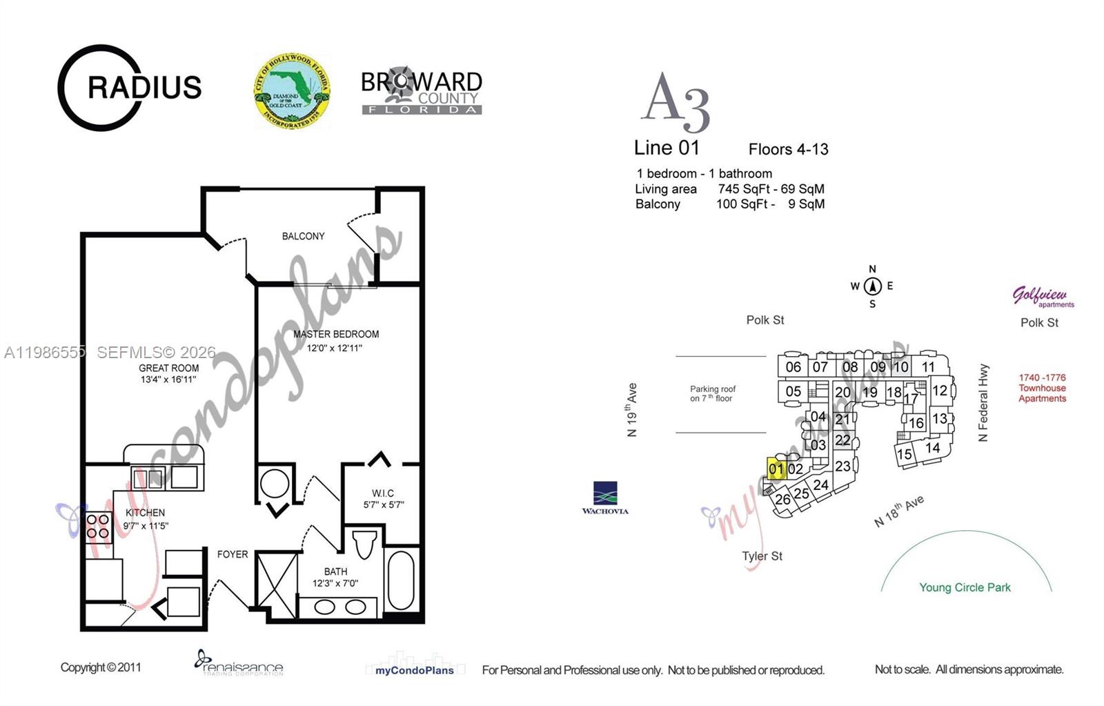 Photo of 1830 Radius Dr  #501, Hollywood, Florida, 33020 - 