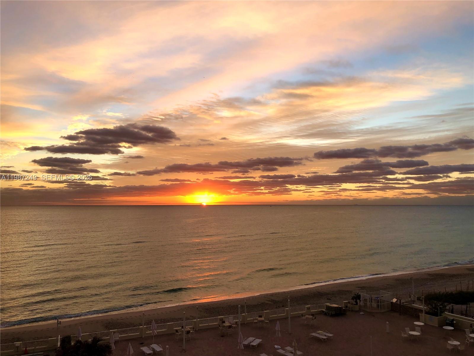 Photo of 3180 Ocean Dr  #509, Hallandale Beach, Florida, 33009 - Balcony Sunrise View