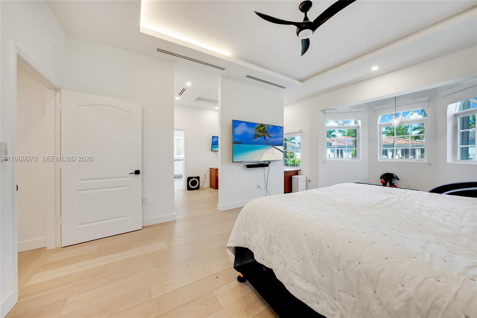 Photo of 20765 32nd Ave  (20765), Aventura, Florida, 33180 - Creative, modern partition in primary suite give separation to office space or dressing area