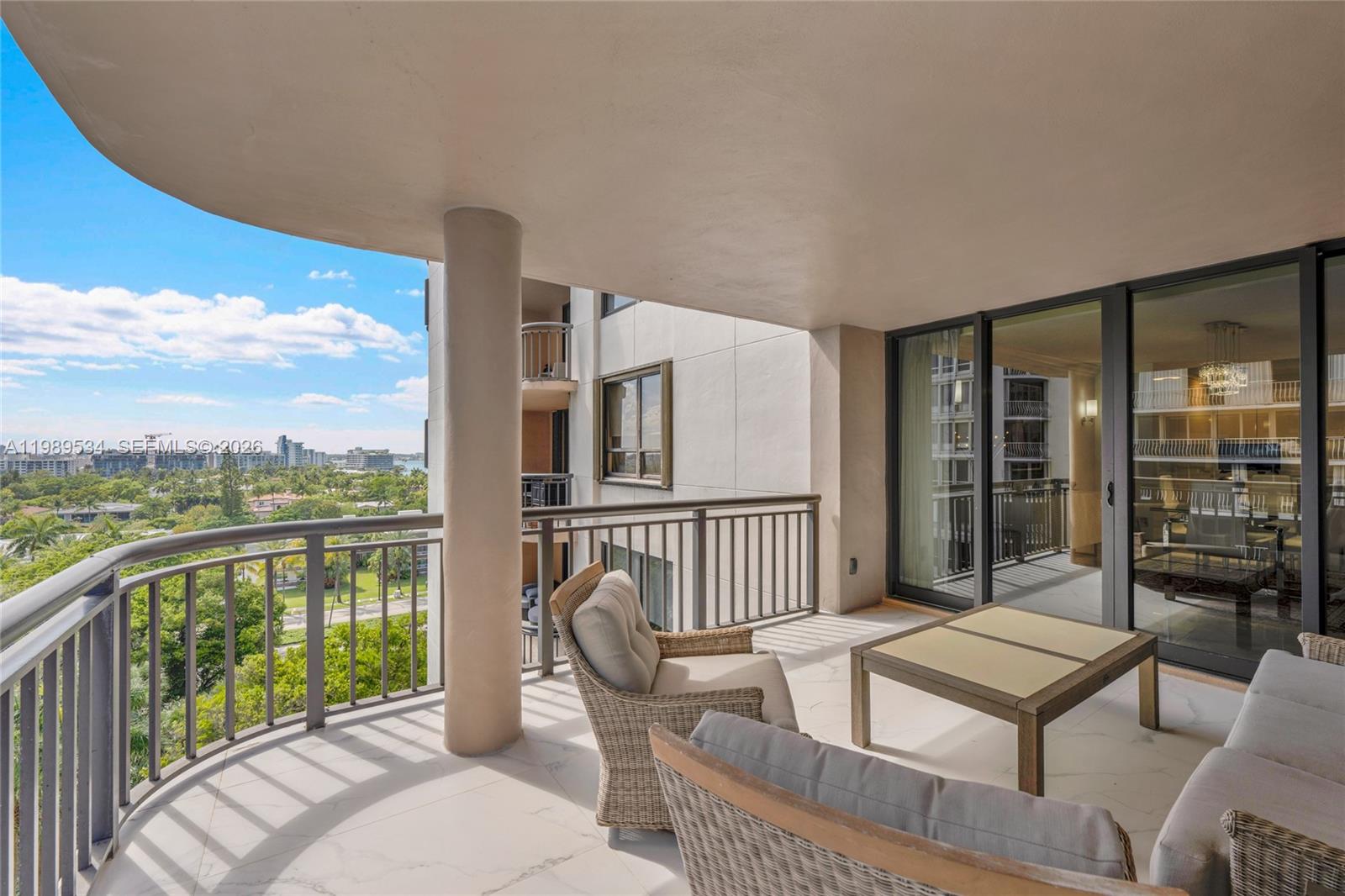 Photo of 10175 Collins Ave #806, Bal Harbour, Florida, 33154 - Main balcony