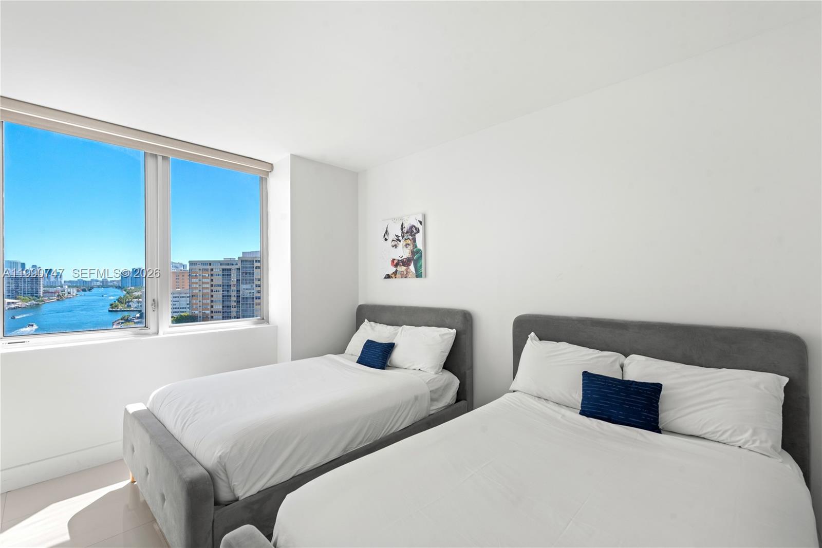 Photo of 2600 Hallandale Beach Blvd  #T1001, Hallandale Beach, Florida, 33009 - Second Bedroom with Water Views