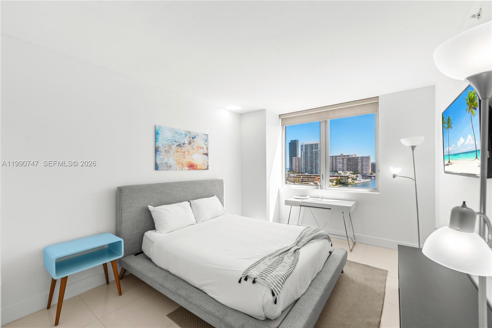 Photo of 2600 Hallandale Beach Blvd  #T1001, Hallandale Beach, Florida, 33009 - Third Bedroom with Water Views