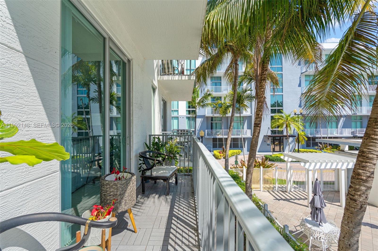 Photo of 2134 Van Buren St (2134), Hollywood, Florida, 33020 - Balcony with garden view