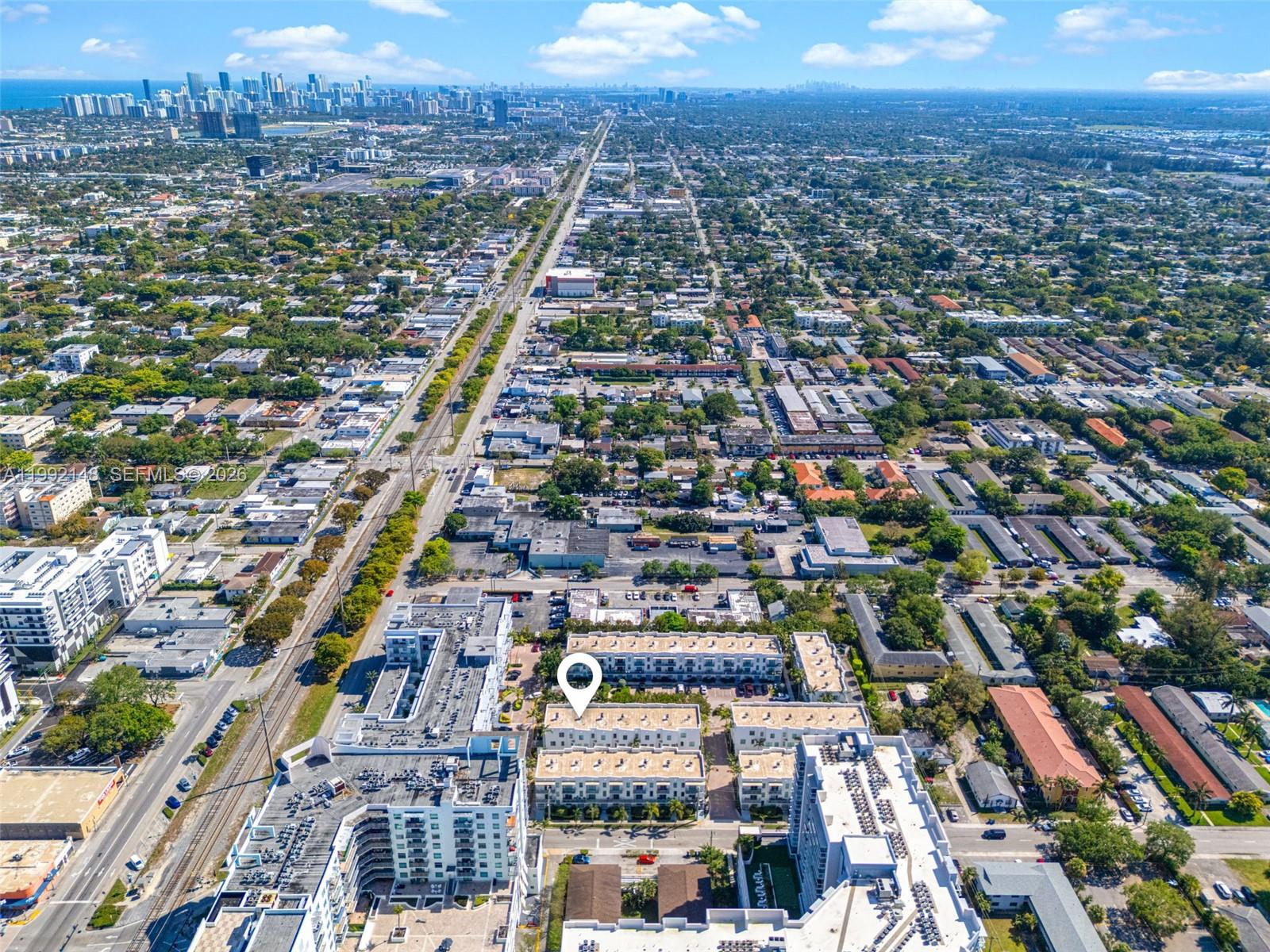 Photo of 2134 Van Buren St (2134), Hollywood, Florida, 33020 - Aerial view toward the coast