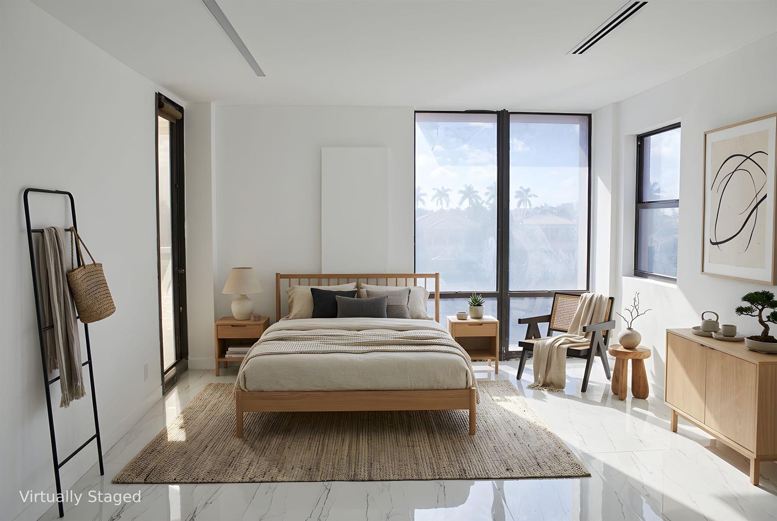 Photo of 1600 Ocean  #4a, Hollywood, Florida, 33019 - Master Bedroom Virtually Staged