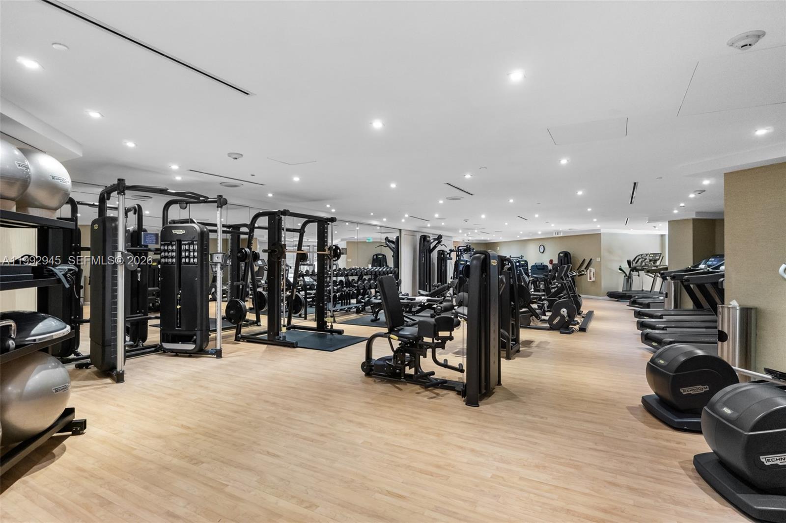 Photo of 9703 Collins Ave  #600, Bal Harbour, Florida, 33154 - St. Regis Private Residency Gym with Technogym Equipment