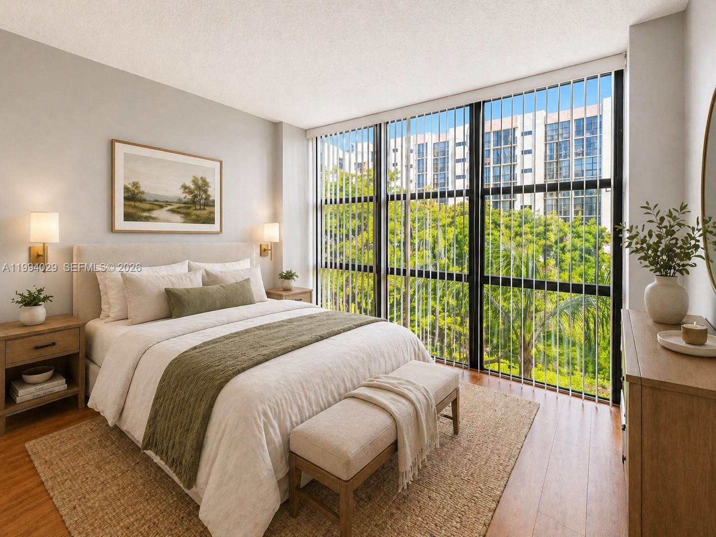 Photo of 17011 Bay Rd  #503, Sunny Isles Beach, Florida, 33160 - Primary Bedroom staged