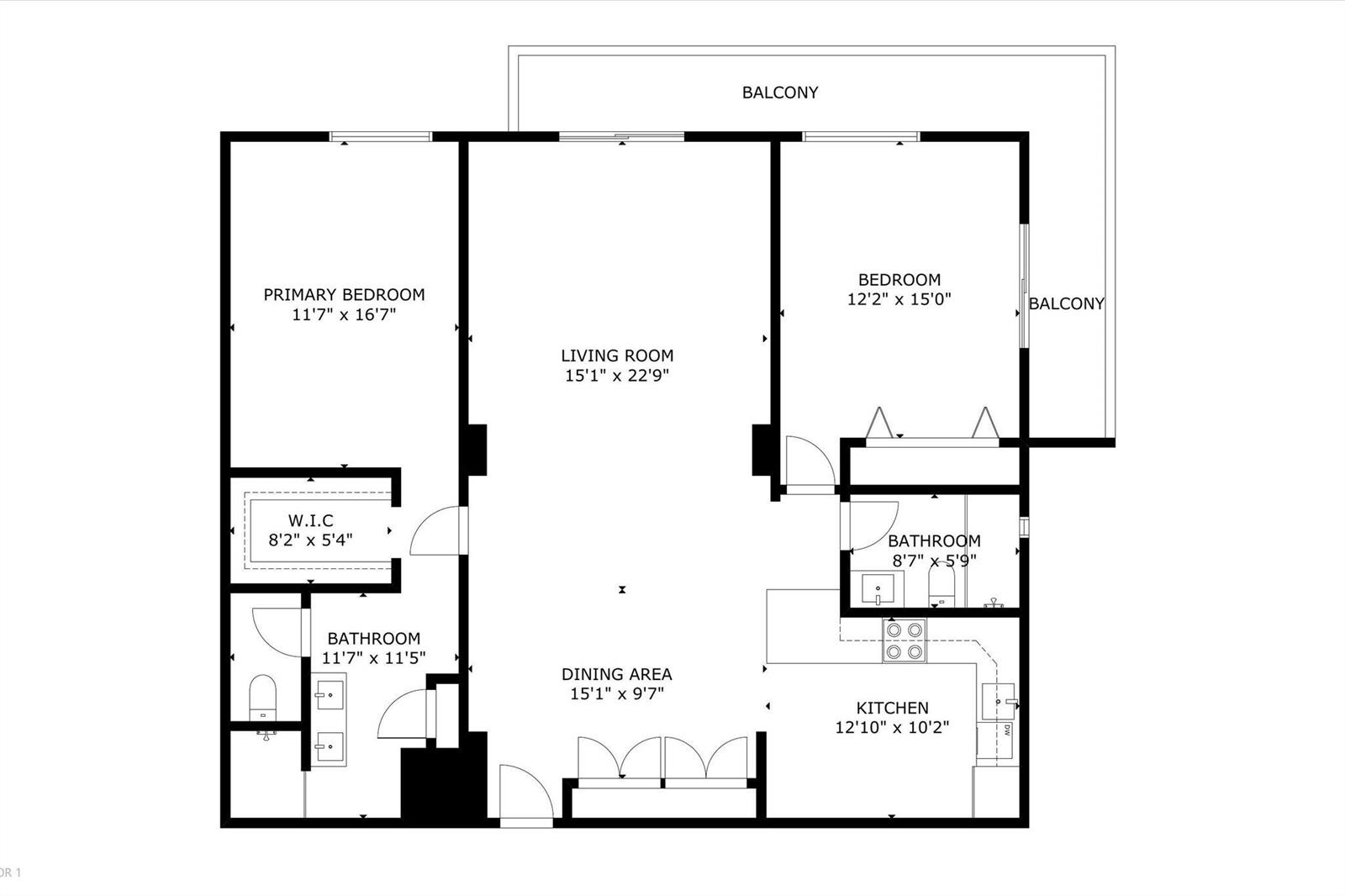 Photo of 1500 Ocean  #Unit F8, Hollywood, Florida, 33019 - 01-Floor Plan