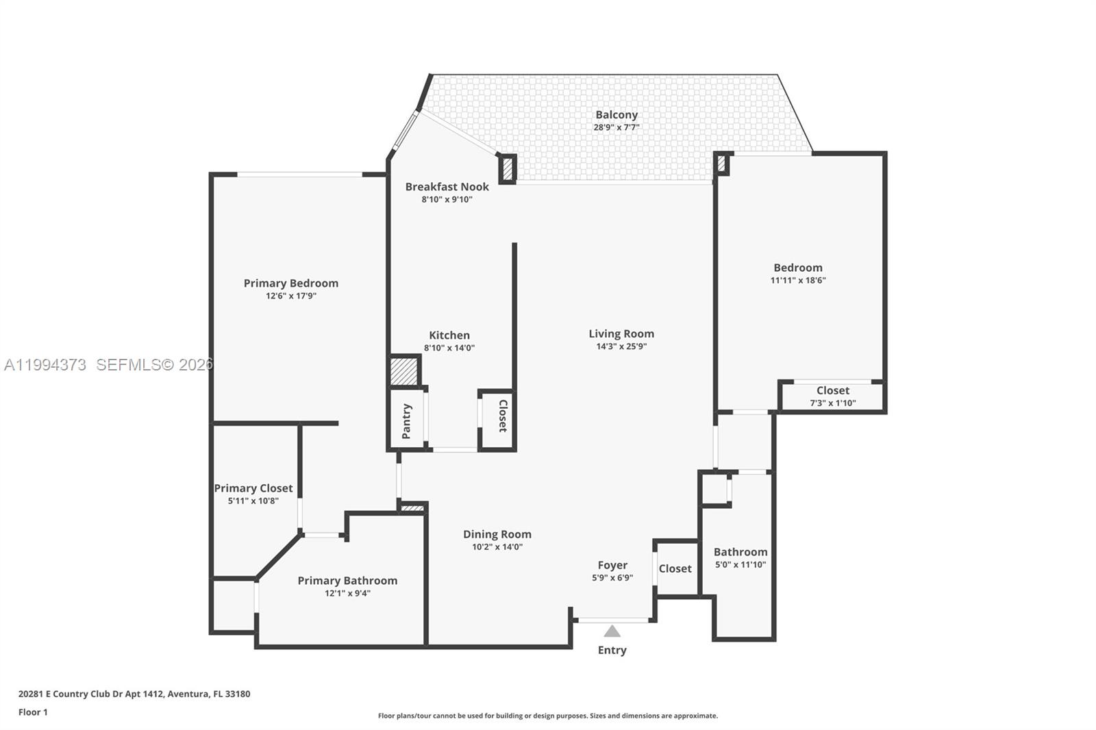 Photo of 20281 Country Club Dr  #1412, Aventura, Florida, 33180 - 