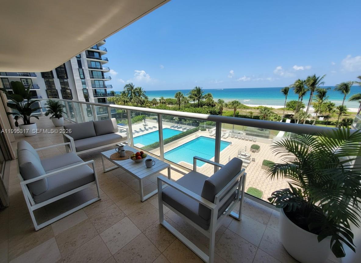 Photo of 8855 Collins Ave. Oceanfront direct #4C, Surfside, Florida, 33154 - virtual staged balcony