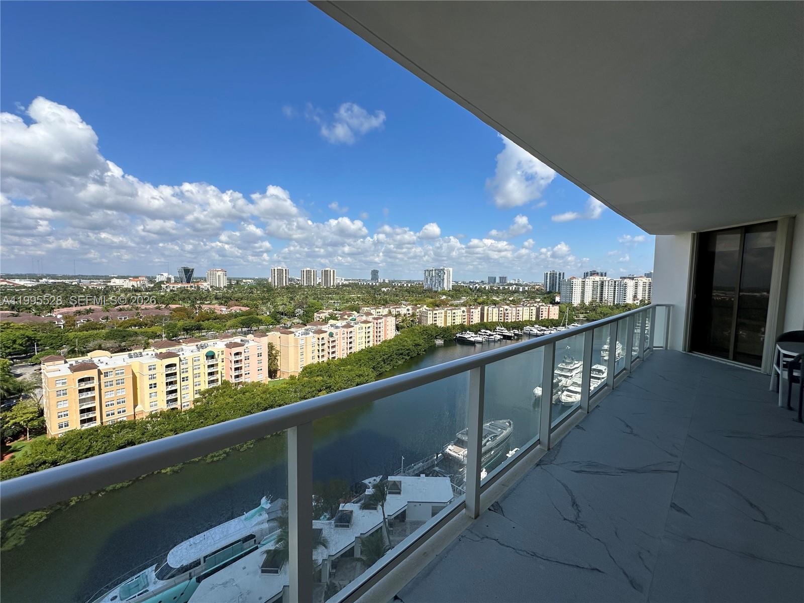 Photo of 19500 Turnberry Way  #14C, Aventura, Florida, 33180 - direct water way exposure and passing boats.