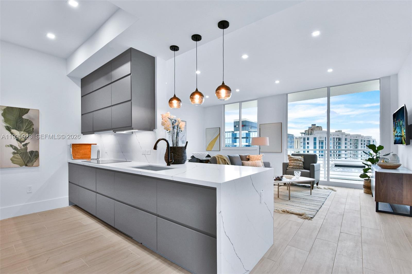 Photo of 18800 29th Ave #PH6, Aventura, Florida, 33180 - Open concept kitchen