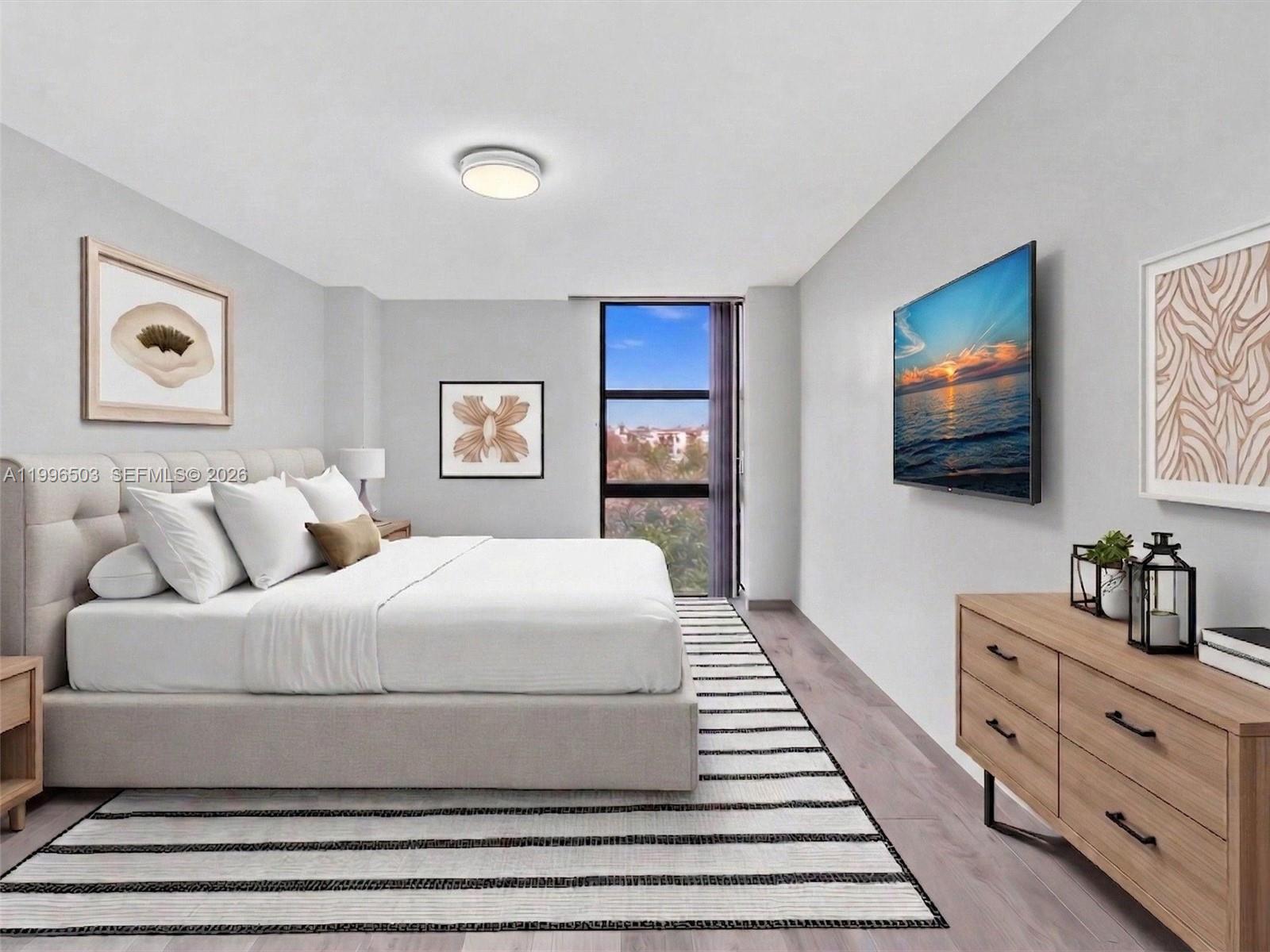 Photo of #521, Aventura, Florida, 33180 - Virtually staged bedroom showcasing layout and space