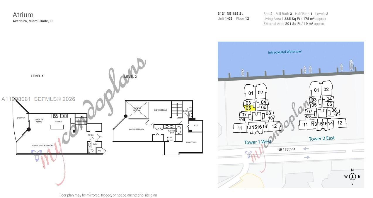 Photo of 3131 188th St  #1-1205, Aventura, Florida, 33180 - 