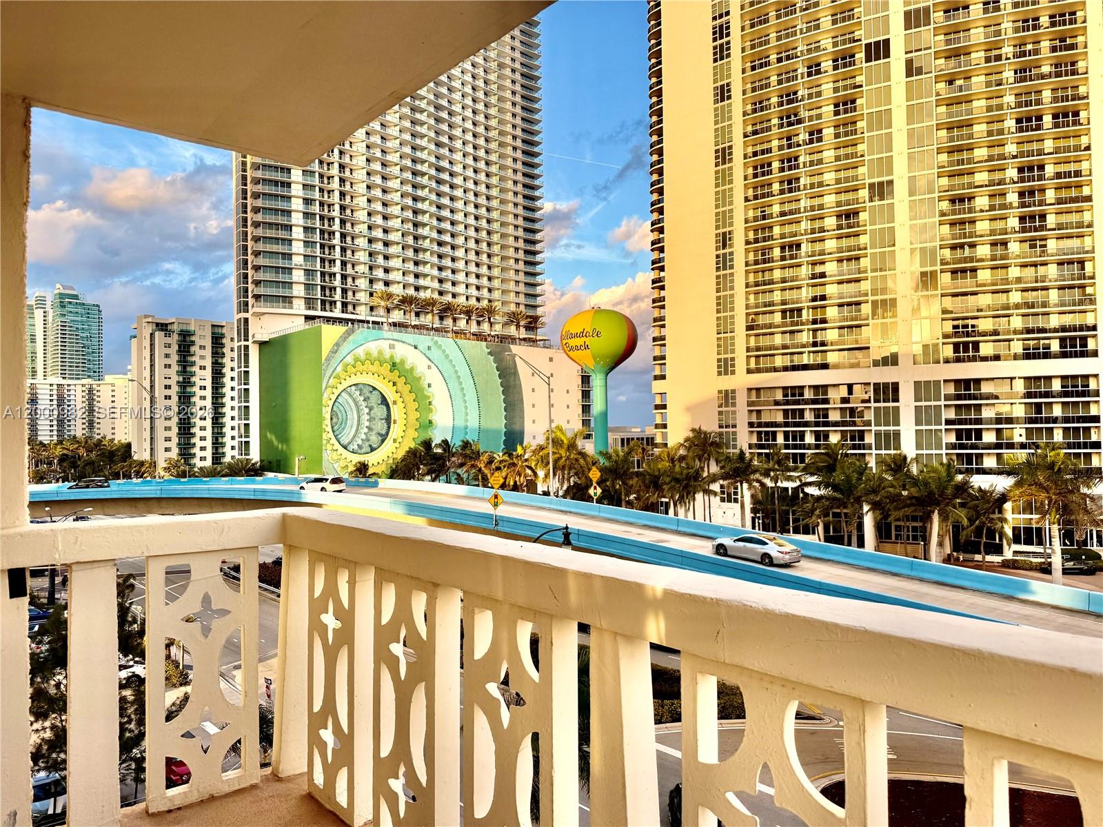 Photo of 1825 Ocean Dr #614, Hallandale Beach, Florida, 33009 - view from balcony to Hallandale Beach