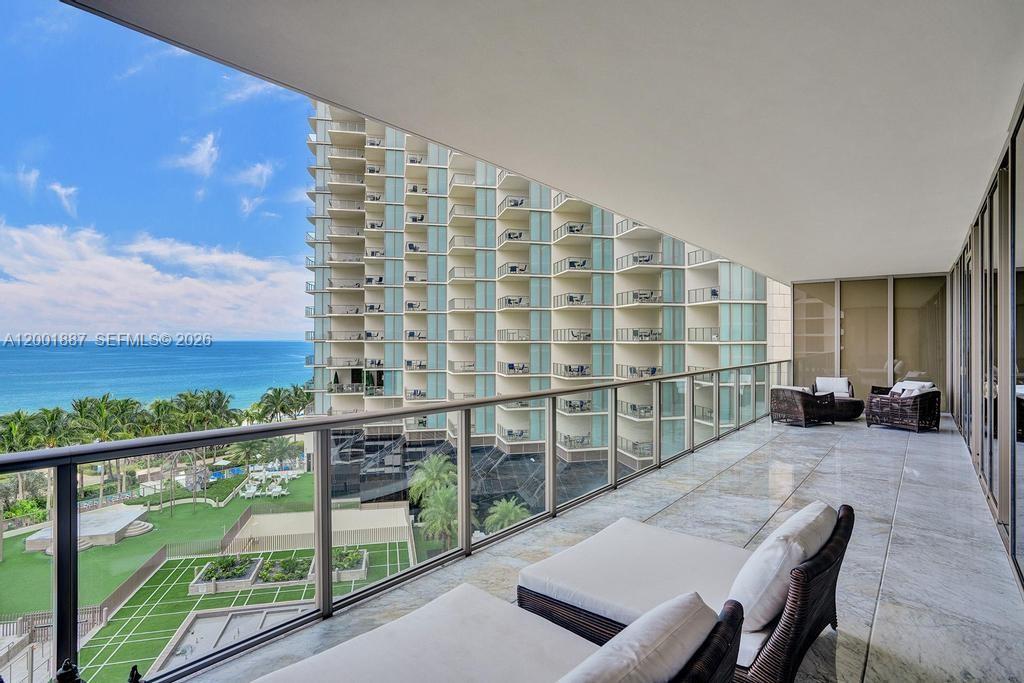 Photo of 9705 Collins Ave  #702N, Bal Harbour, Florida, 33154 - East Balcony