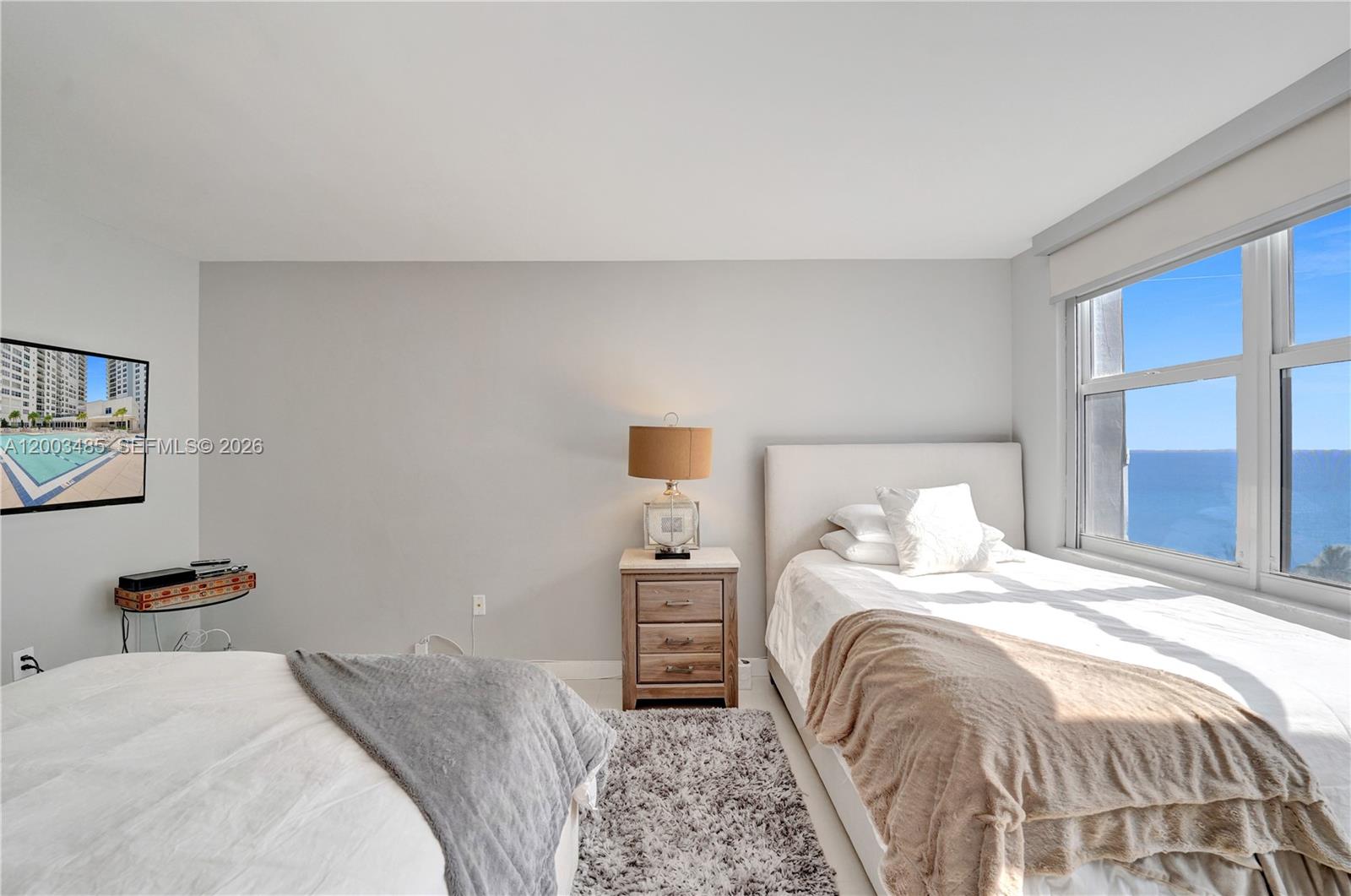 Photo of 2751 Ocean Dr  #908S, Hollywood, Florida, 33019 - 2nd Bedroom with ocean views