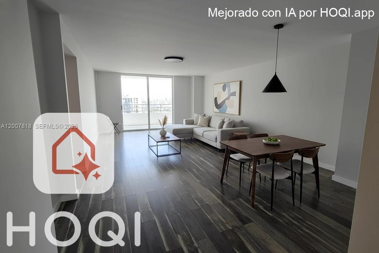 Photo of 2500 Parkview Dr  #2317, Hallandale Beach, Florida, 33009 - Living/Dining Area - Virtually Staged