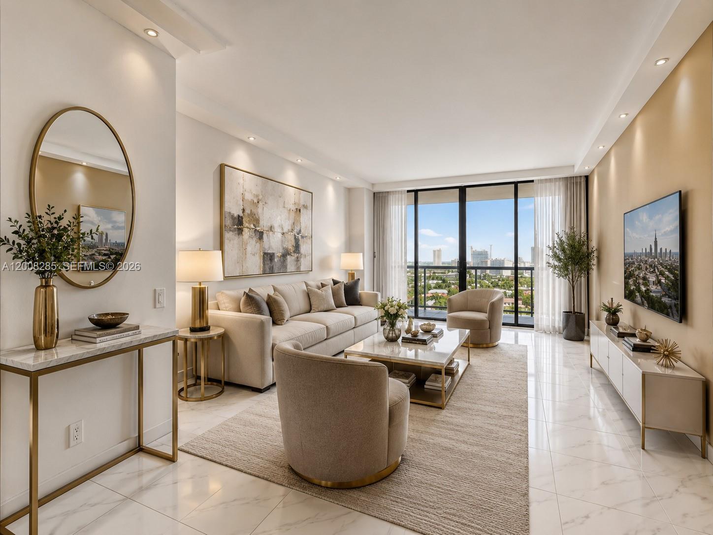 Photo of 3640 Yacht Club Dr  #1602, Aventura, Florida, 33180 - Virtually Staged.Only Furniture & Ornaments
