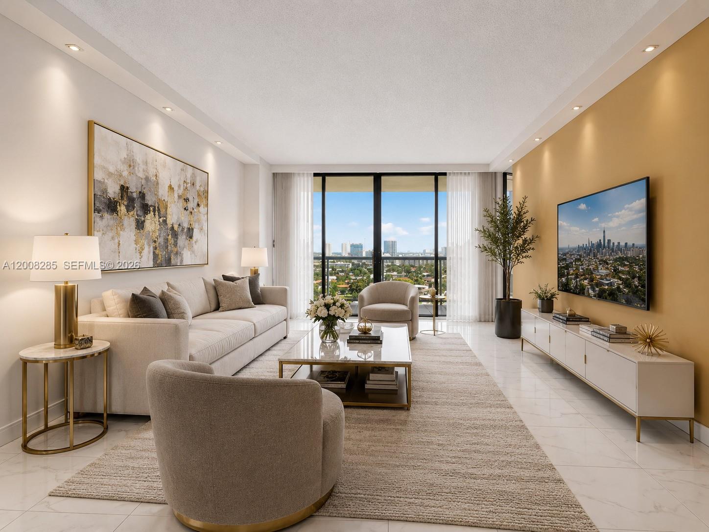Photo of 3640 Yacht Club Dr  #1602, Aventura, Florida, 33180 - Virtually Staged.Only Furniture & Ornaments