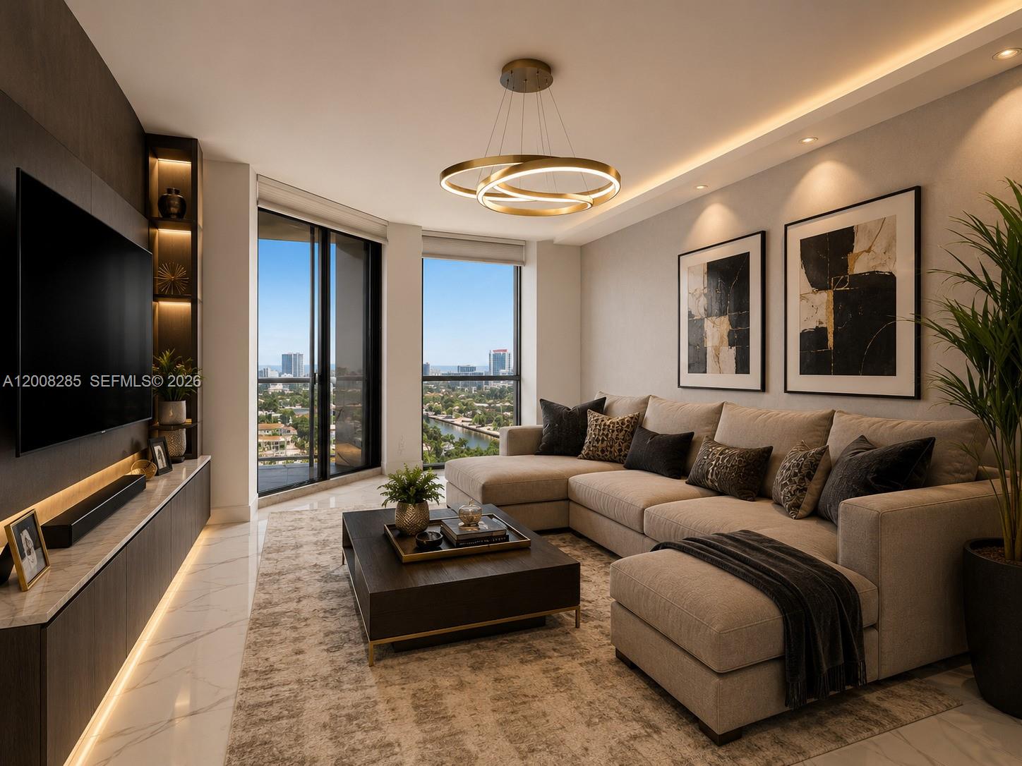 Photo of 3640 Yacht Club Dr  #1602, Aventura, Florida, 33180 - Virtually Staged.Only Furniture & Ornaments