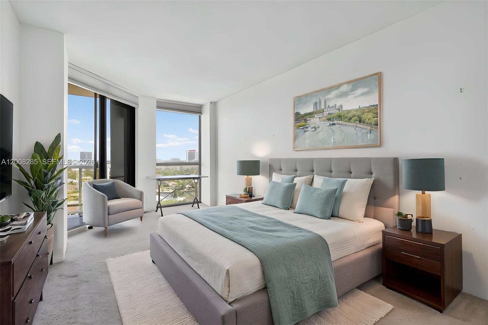 Photo of 3640 Yacht Club Dr  #1602, Aventura, Florida, 33180 - can be a 2nd Bedroom Virtually Staged.Only Furniture & Ornaments