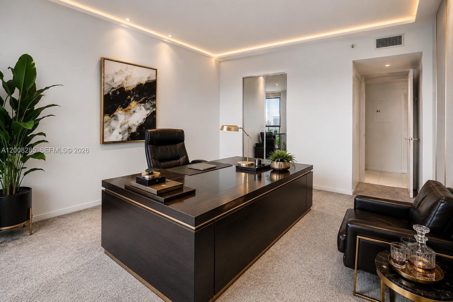 Photo of 3640 Yacht Club Dr  #1602, Aventura, Florida, 33180 - Can be an office or a 2nd bedroom.Virtually Staged.Only Furniture & Ornaments