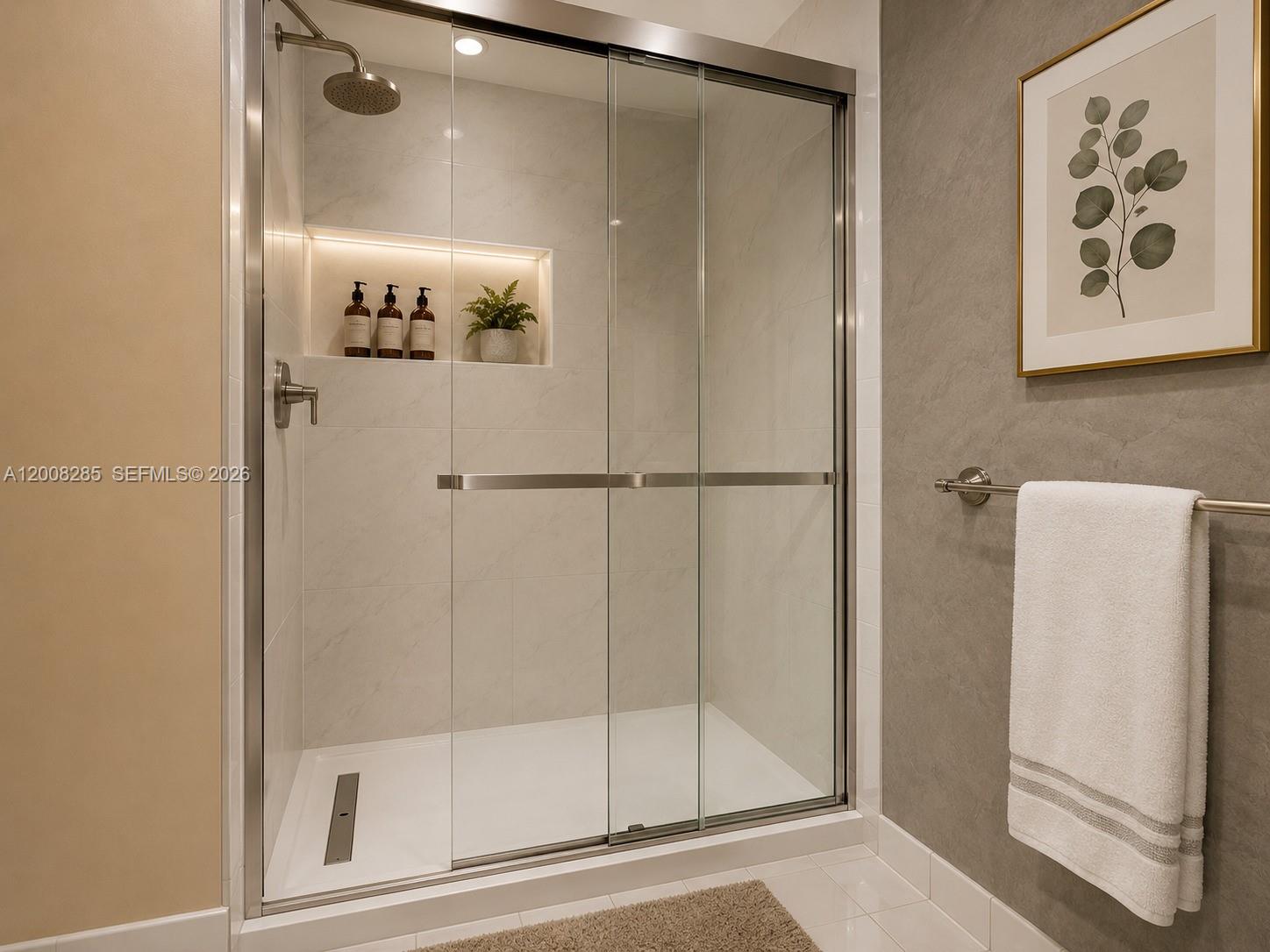 Photo of 3640 Yacht Club Dr  #1602, Aventura, Florida, 33180 - 2nd Bathroom.Only Ornaments are virtually Staged.