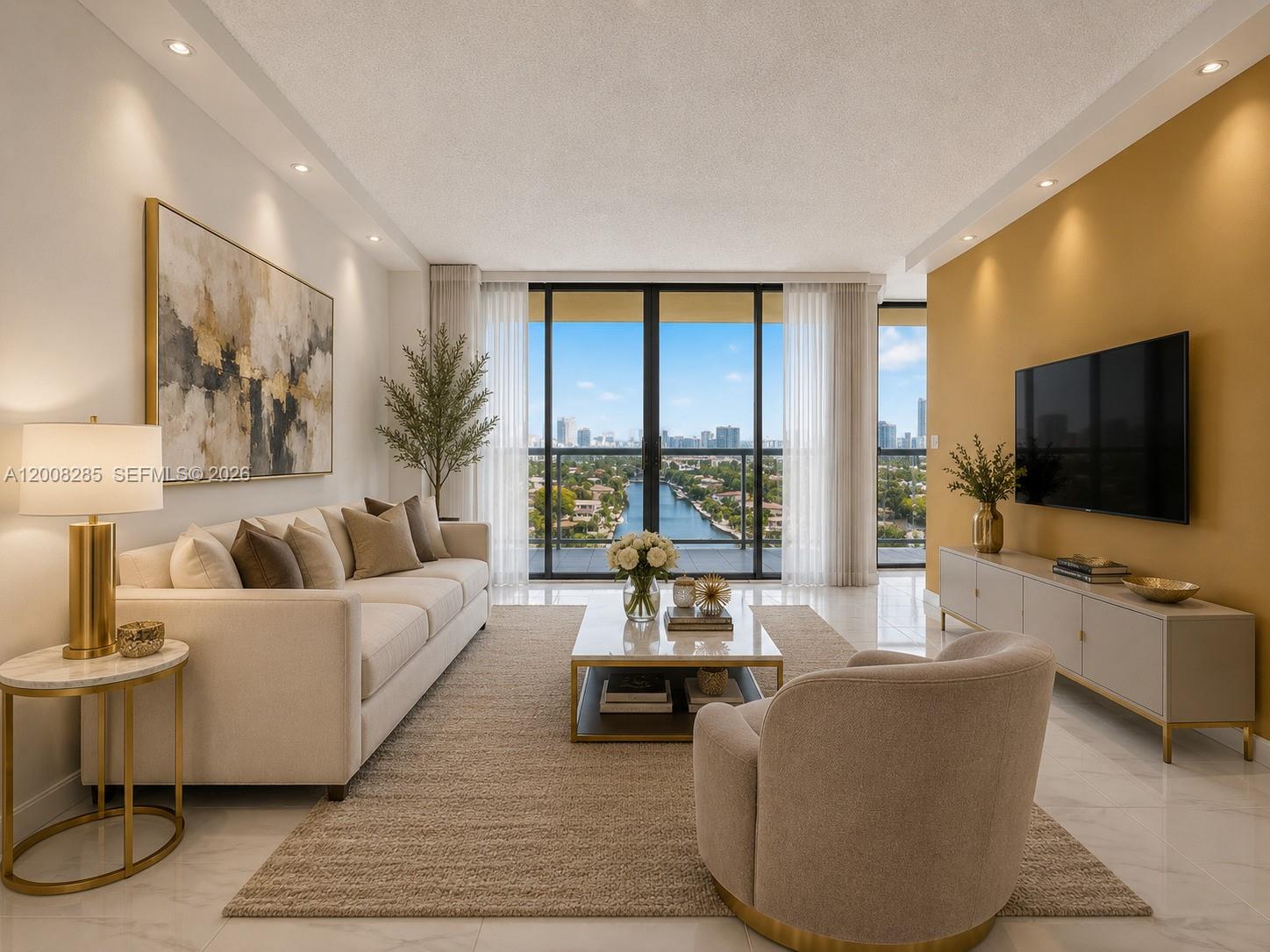 Photo of 3640 Yacht Club Dr  #1602, Aventura, Florida, 33180 - Virtually Staged.Only Furniture & Ornaments