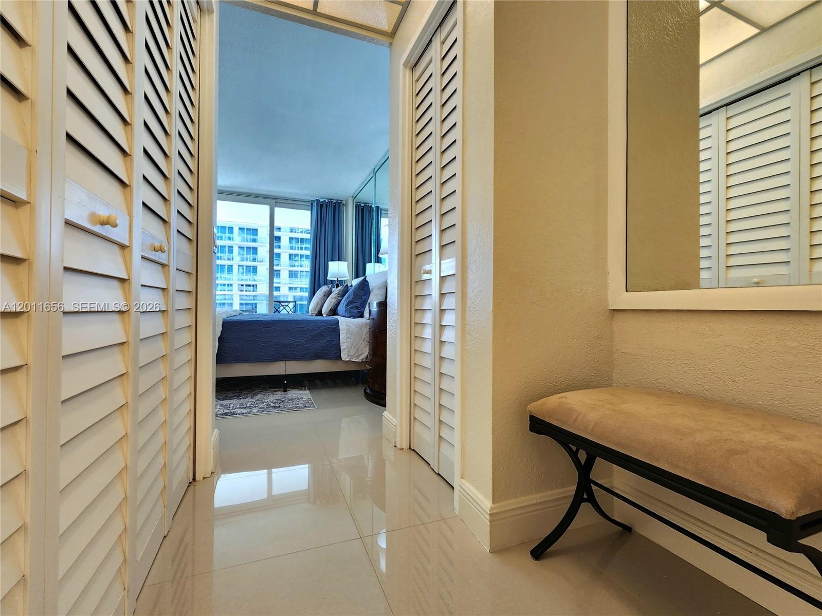 Photo of 3505 Ocean Dr  #1217, Hollywood, Florida, 33019 - Bedroom Closets, Hall to Bathroom