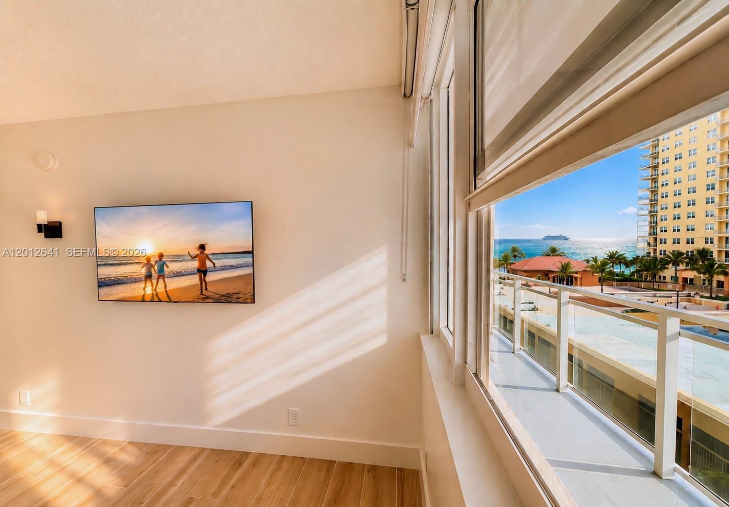 Photo of 2030 Ocean Dr  #309, Hallandale Beach, Florida, 33009 - SECOND BEDROOM OCEANSIDE GLASS TERRACE EASTERN OCEAN VIEWS (HURRICANE IMPACT WINDOWS).