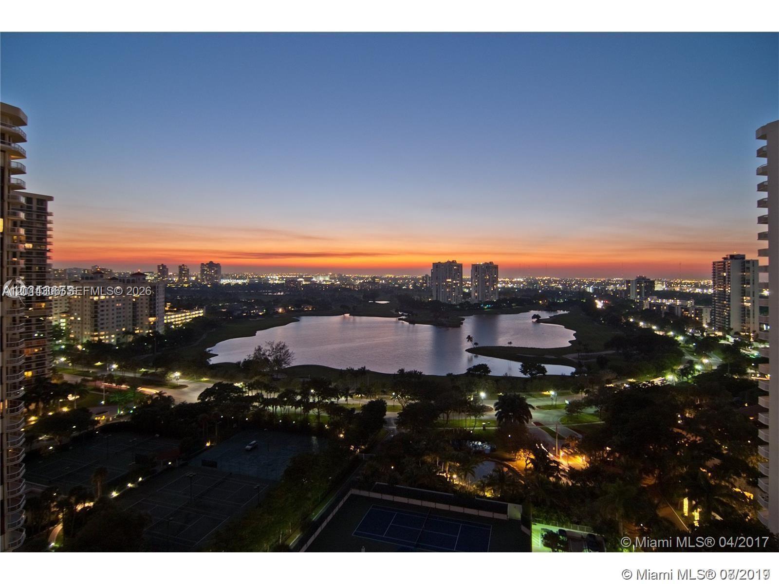 Photo of 20201 Country Club Dr  #1408, Aventura, Florida, 33180 - Sunsets from the west balcony.