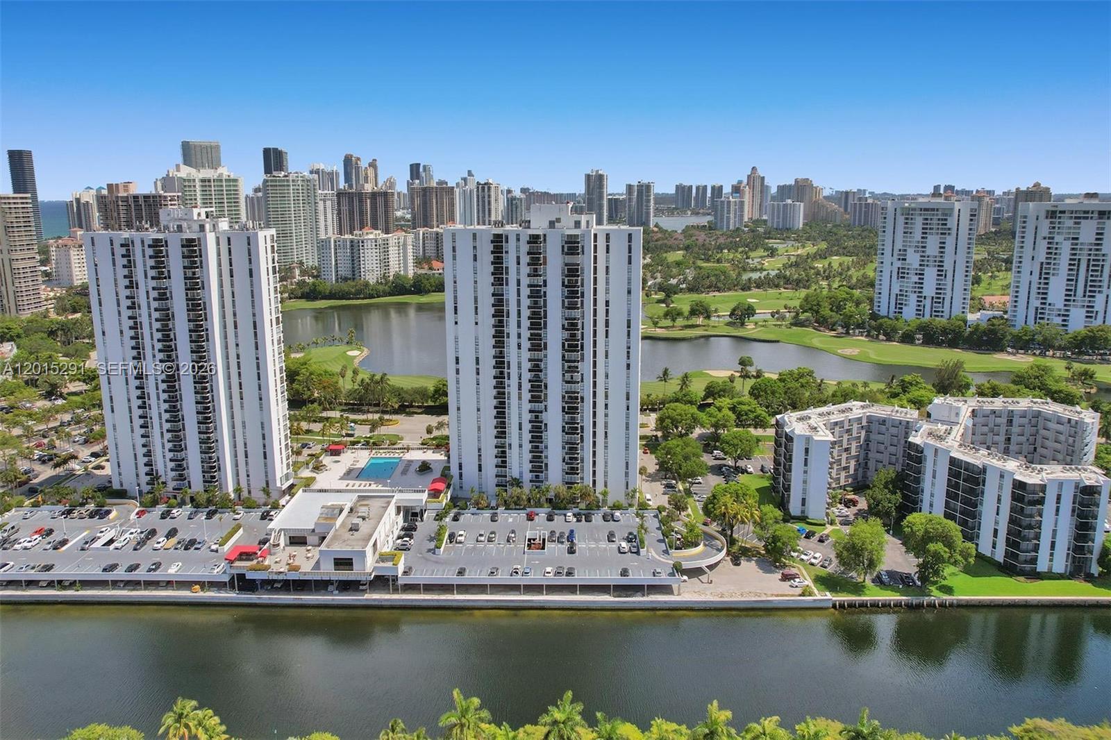 Photo of 3625 Country Club Dr #907, Aventura, Florida, 33180 - Rear View Eldorado Twin Towers and Pool
