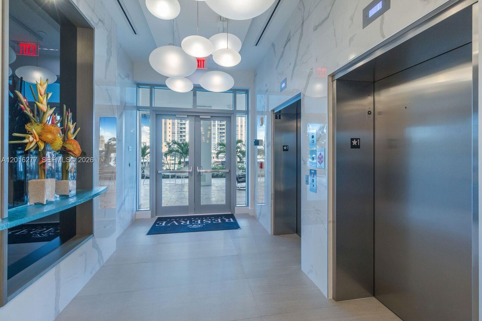 Photo of 17111 Biscayne Blvd #1705, North Miami Beach, Florida, 33160 - Elevator Foyer